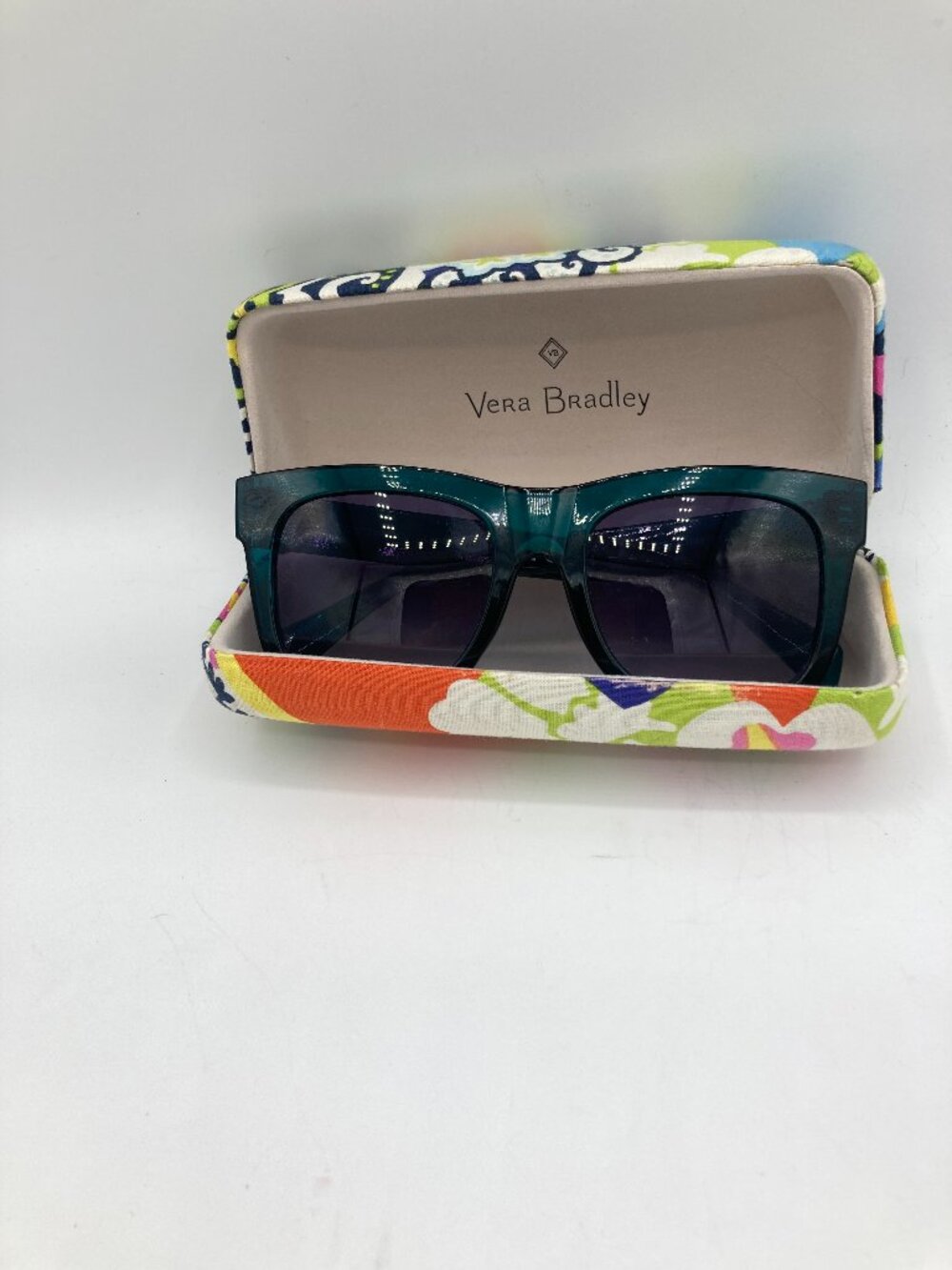 FRYE AND CO. DARK GREEN SUNGLASSES  VERA BRADLEY CASE